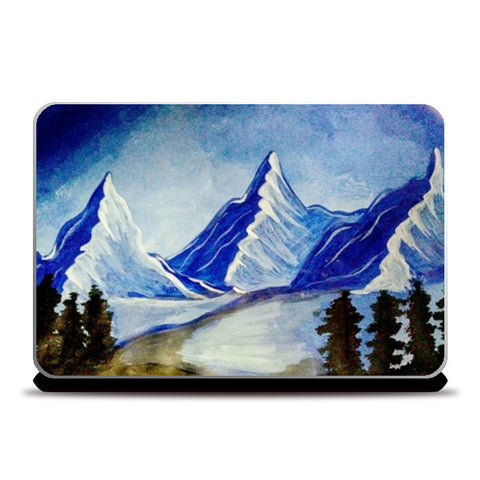 Mountains Nature Painting Laptop Skins