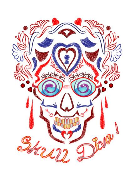 PosterGully Specials, Skull Diva Wall Art
