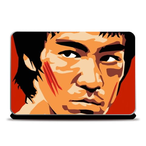Bruce Lee Vector Art Laptop Skins