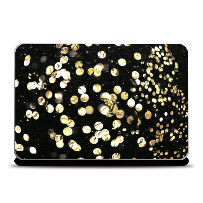 Gold Bokeh Laptop Skins