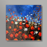 red poppies 4571 Square Art Prints