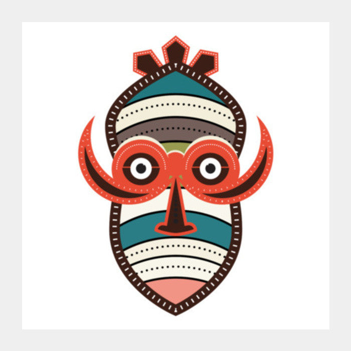 African Authentic Tribal Art Square Art Prints PosterGully Specials