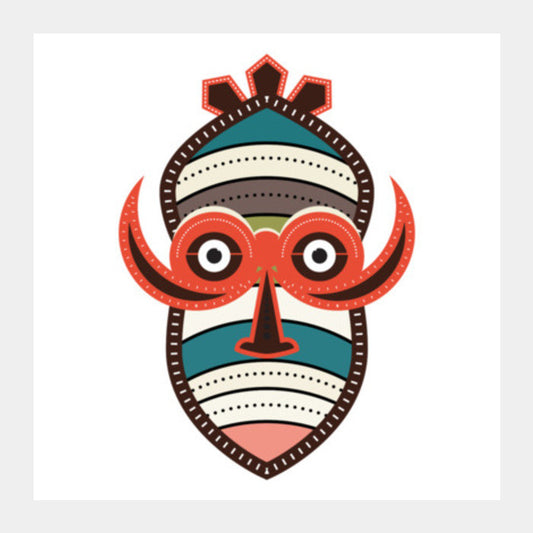 African Authentic Tribal Art Square Art Prints PosterGully Specials