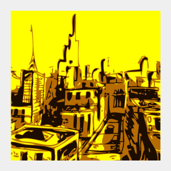 Square Art Prints, City Scape Square Art Prints