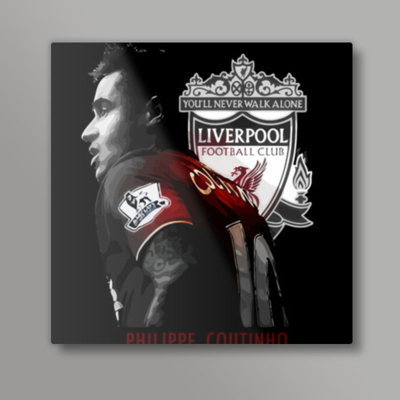 Philippe Coutinho - Liverpool FC Square Art Prints