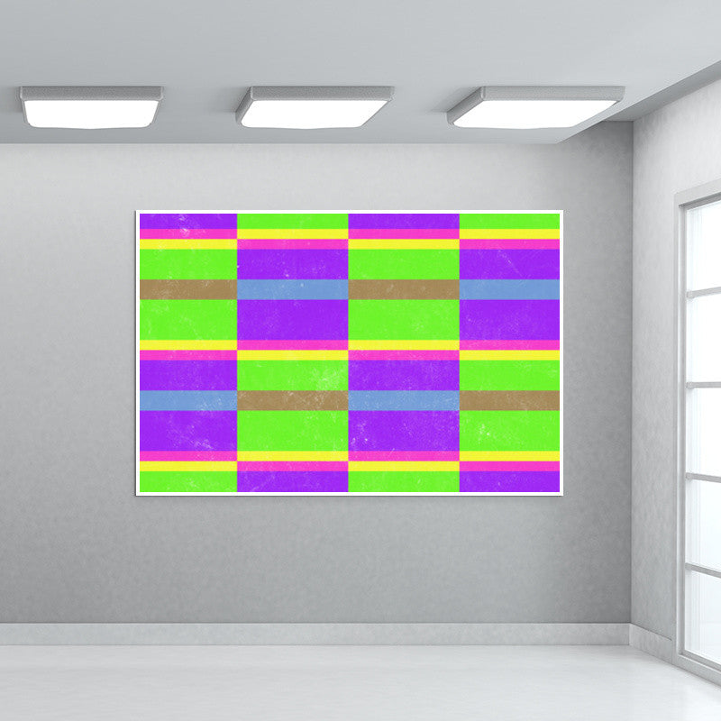 Evermore | Purple Green | Geometric Pattern Wall Art