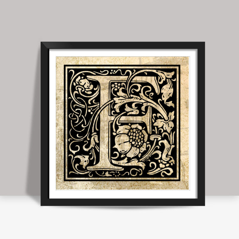 Ornate F Square Art Prints