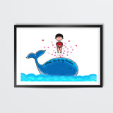 Whale U be My Valentine Wall Art