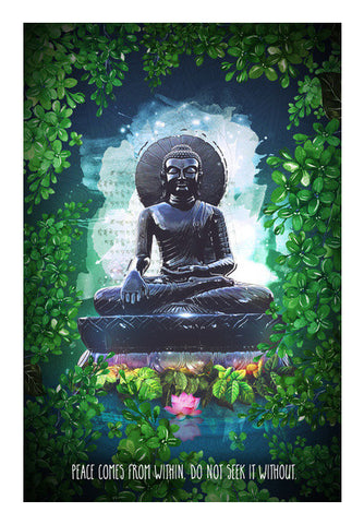 Buddha Peace Comes From Within Art PosterGully Specials