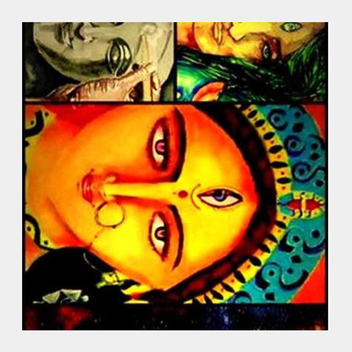 ma durga  Square Art Prints