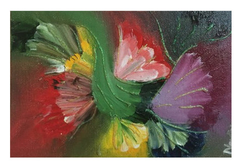 Abstract Floral | Finger Painting | Oil Painting & Glitter | Wall Art