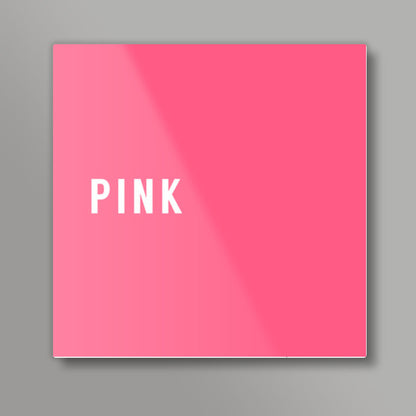 Pink Minimal Typography Square Art Prints