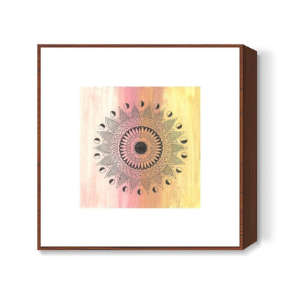 Mandala symmetry zen Square Art Prints