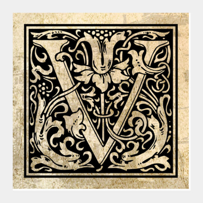 Ornate V Square Art Prints