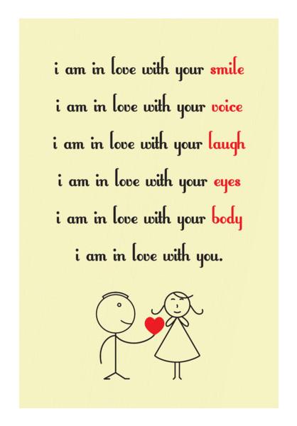 PosterGully Specials, I am in love with you Wall Art