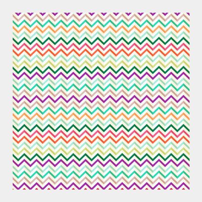 Square Art Prints, Zig Zag Square Art Prints