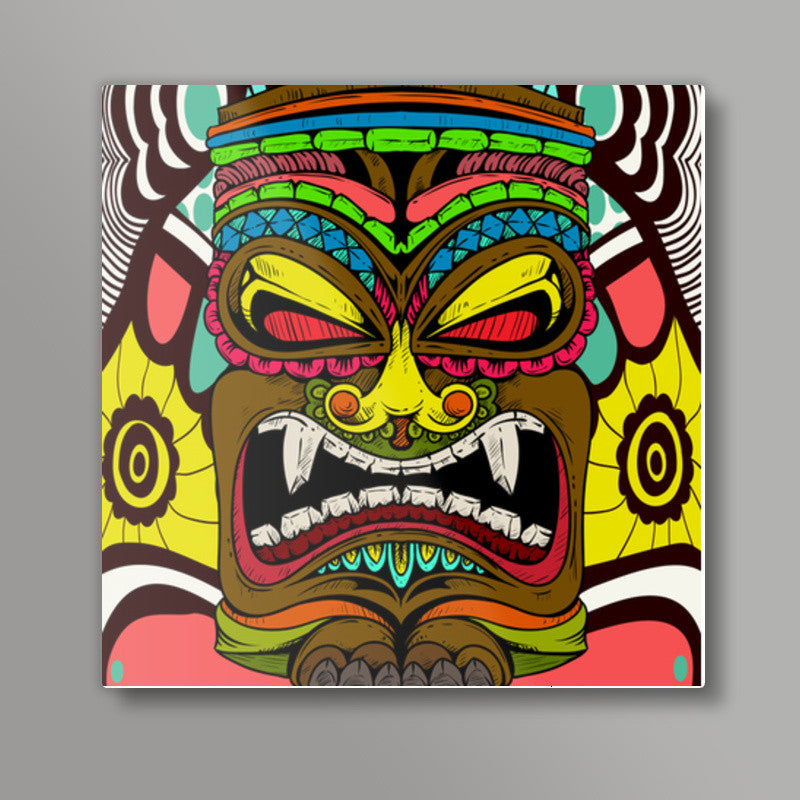 Tiki Monster Square Art Prints