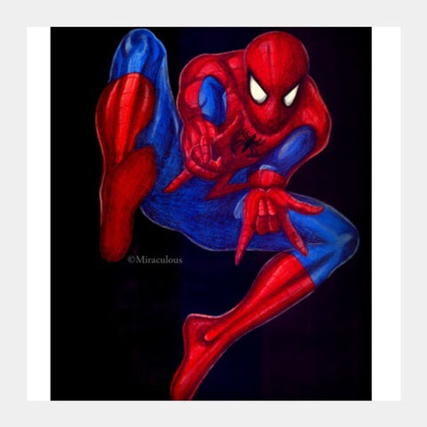 Spiderman | The trainee superhero Square Art Prints