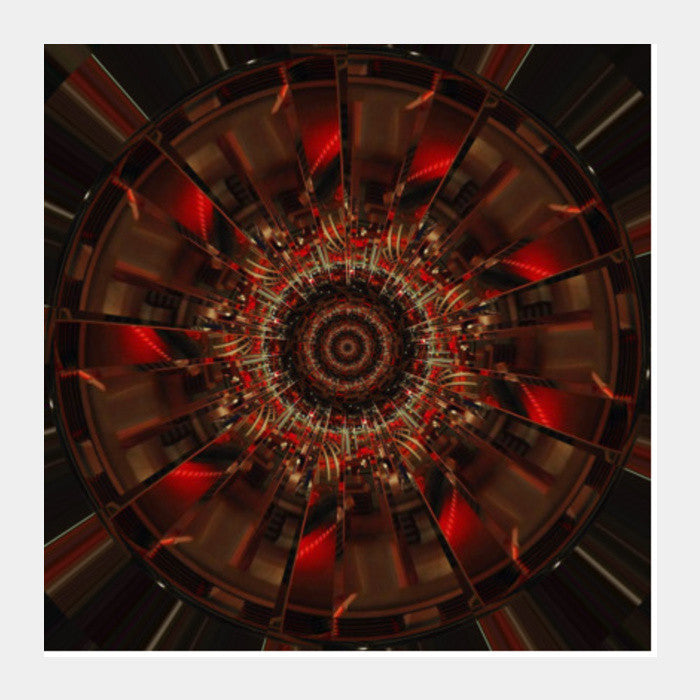 Time Machine Mysterious Abstract Fractal Digital Creative Graphic Design Square Art Prints