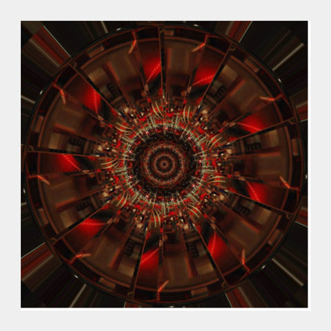 Time Machine Mysterious Abstract Fractal Digital Creative Graphic Design Square Art Prints PosterGully Specials