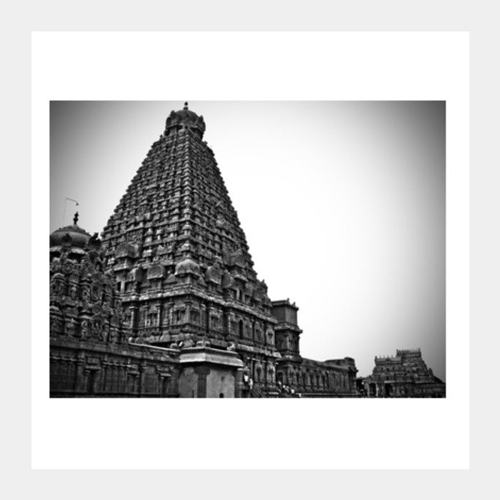 Square Art Prints, Tanjore Temple Square Art Prints