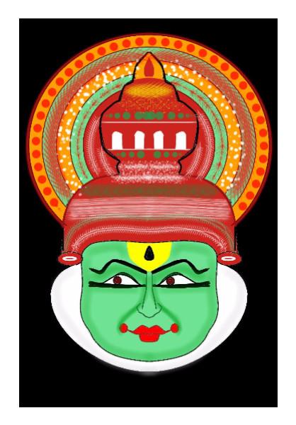 PosterGully Specials, Kathakali Pacha Vesham Wall Art | Pratyasha Nithin | PosterGully Specials, - PosterGully