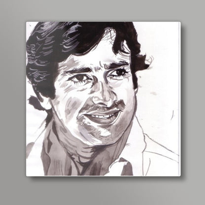 I smile, therefore I am, says Shashi Kapoor Square Art Prints