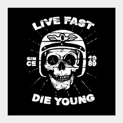 Live Fast 1 Square Art Prints