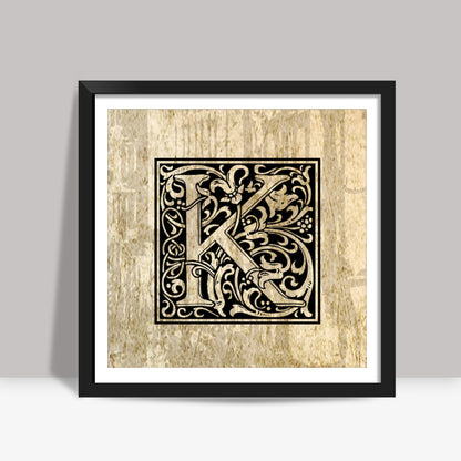 Ornate K Square Art Prints