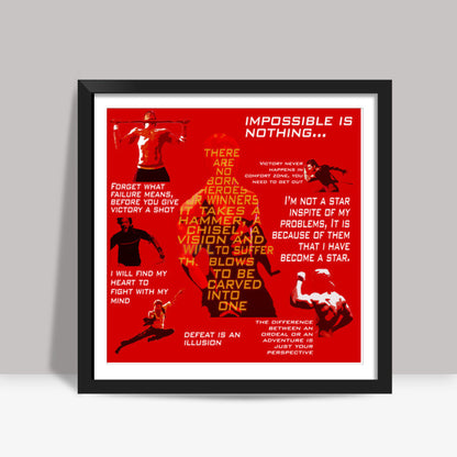 Inspiration - Quotes - Hrithik Roshan  Square Art Prints