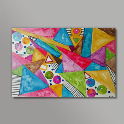 Modern Art Colorful Watercolor Abstract Shapes Poster Wall Art