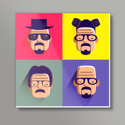 breaking bad-walter white Square Art Prints