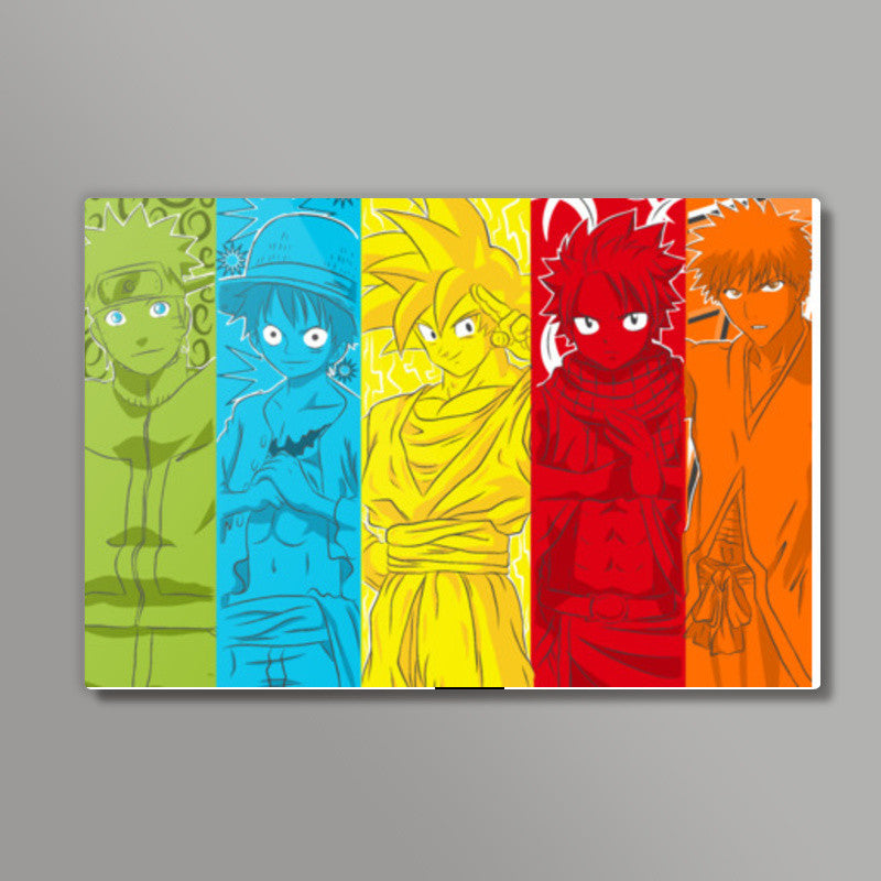 Naruto Luffy Goku Natsu Ichigo Wall Art | Md. Hafiz Shaikh