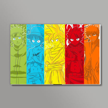 Naruto Luffy Goku Natsu Ichigo Wall Art | Md. Hafiz Shaikh