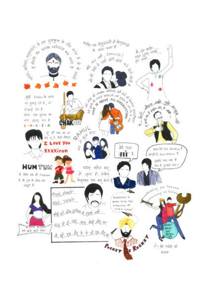 Wall Art, Yash Raj Movies Doodle #YRF #YRFDialogues Wall Art
