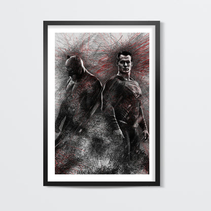 Superman vs Batman- Dawn Of Justice Wall Art