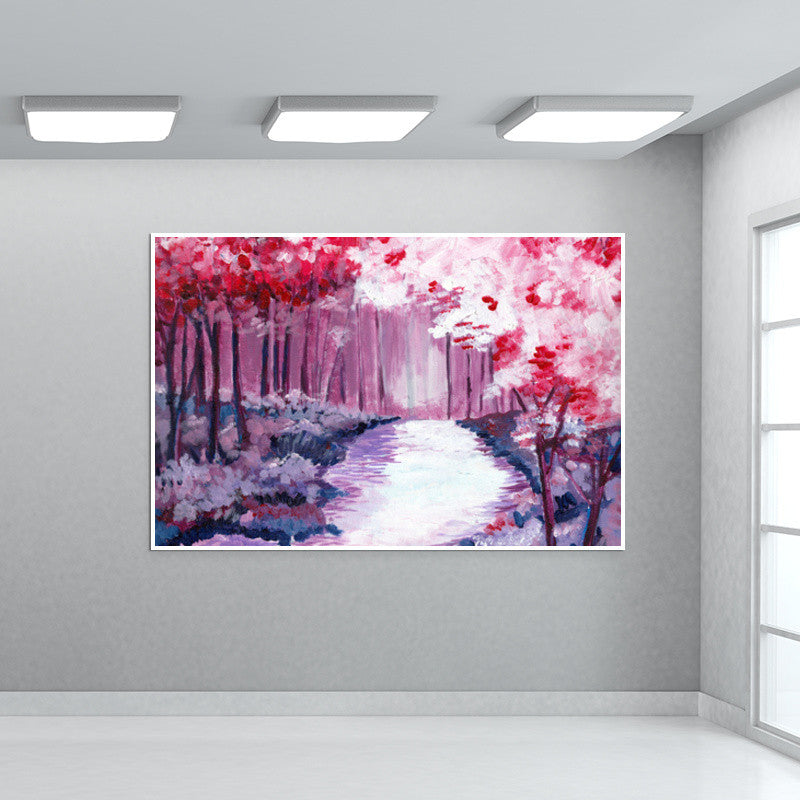 Pink Snow Wall Art