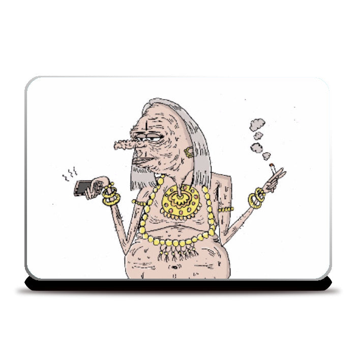 Laptop Skins, naked old lady Laptop skin