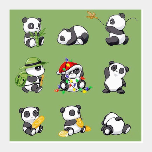 Panda!  Square Art Prints