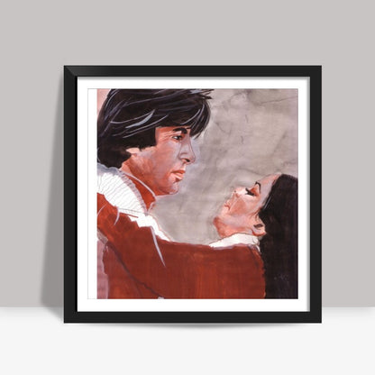 Amitabh Bachchan and Rekha shared great on-screen chemistry Square Art Prints