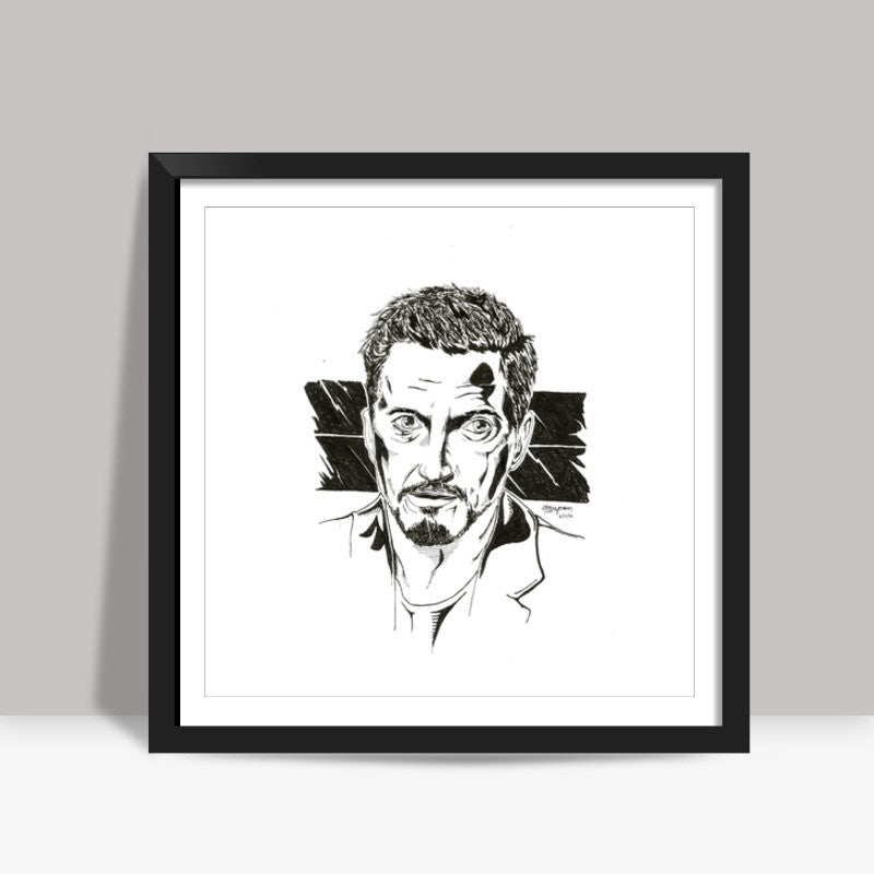 Robert Downey Jr. Artwok Square Art Prints
