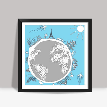 Earth Square Art Prints