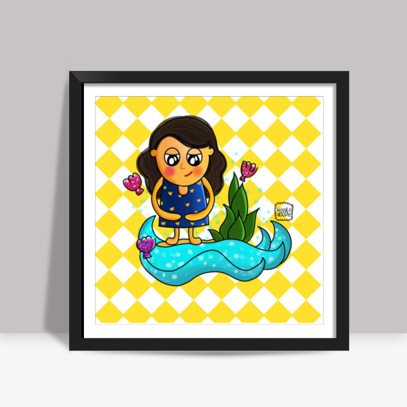 Little Miss Dory Square Art Prints