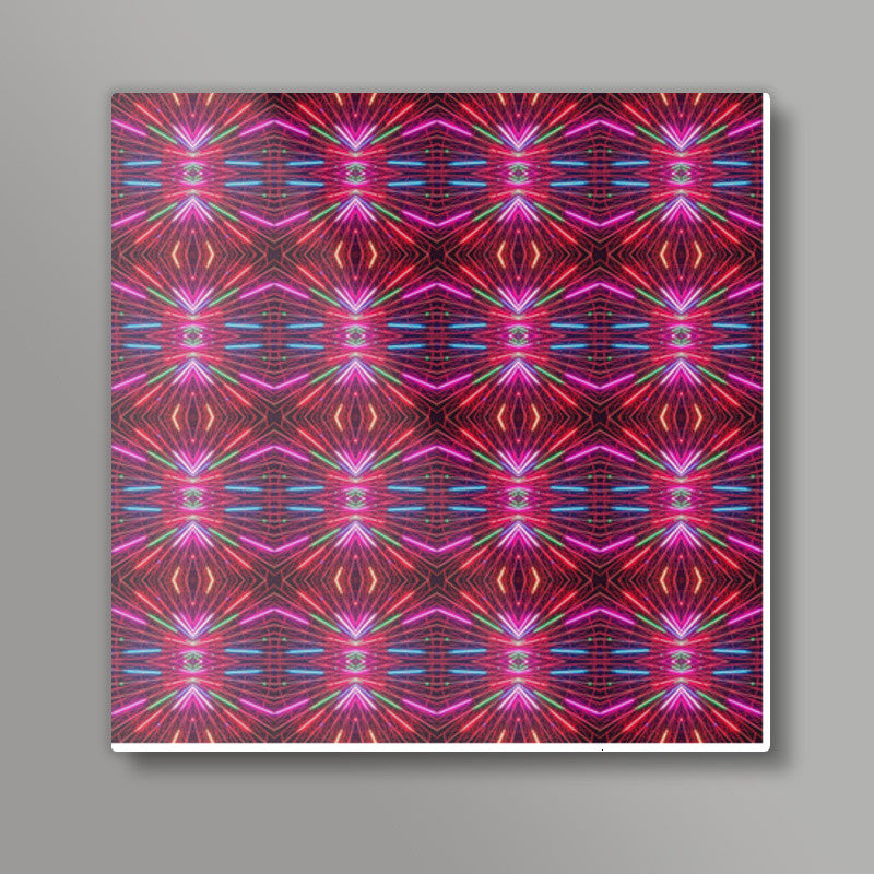 Abstract Fractal Colorful Geometric Pattern Background  Square Art Prints