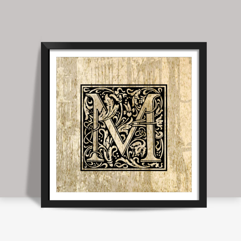 Ornate M Square Art Prints