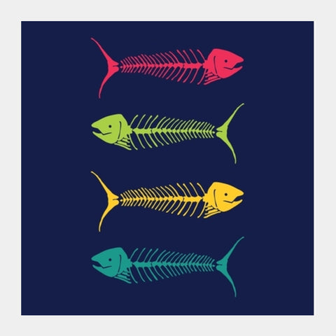 Dry Fish Square Art Prints
