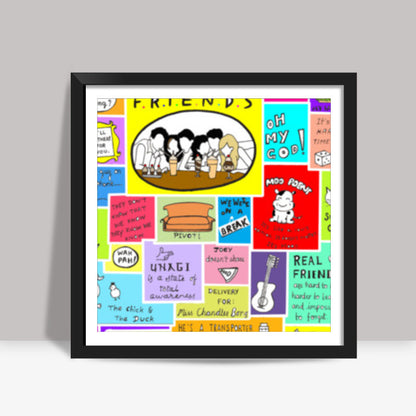 F.R.I.E.N.D.S Doodle Square Art Prints