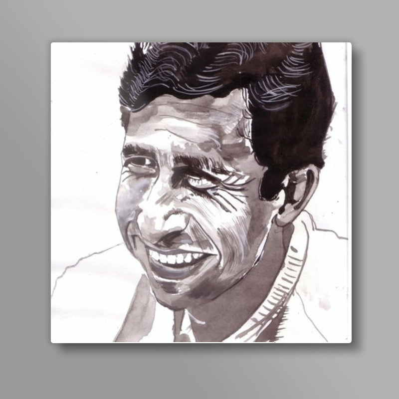 Naseeruddin Shah is a versatile actor Square Art Prints