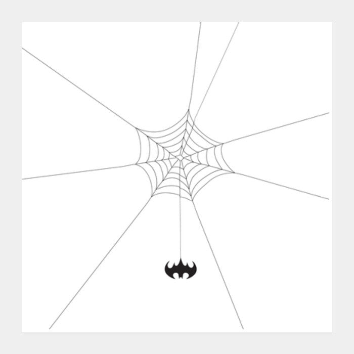 Square Art Prints, batman v/s Spiderman Square Art Prints