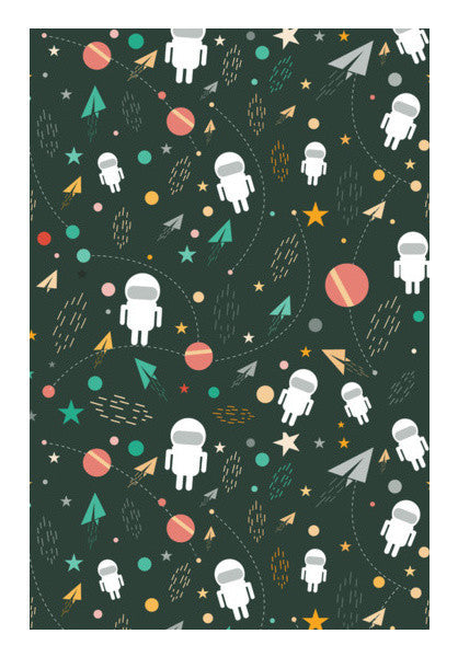 Green Astronaut Seamless Art PosterGully Specials